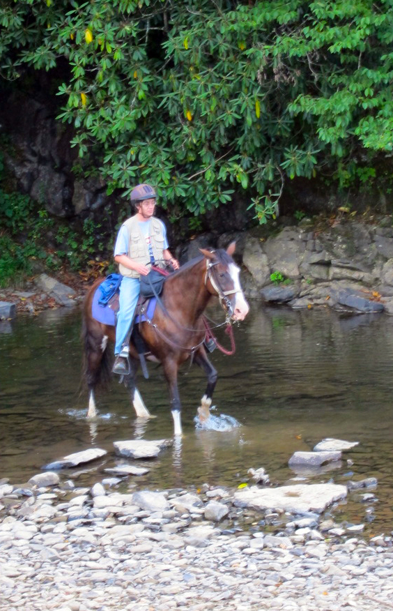 East Fork River horseback riding WV
