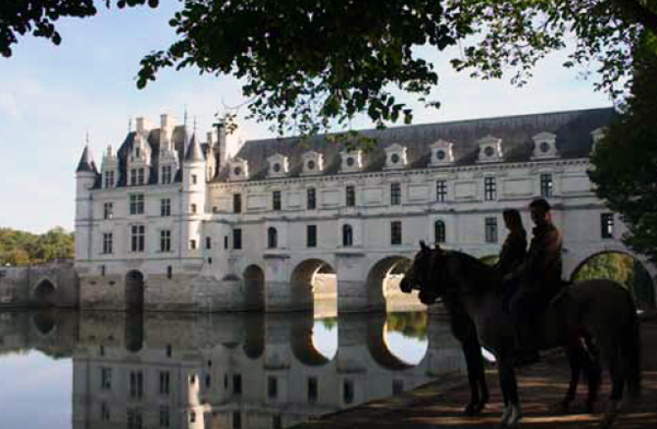 chateau castle france horse loire