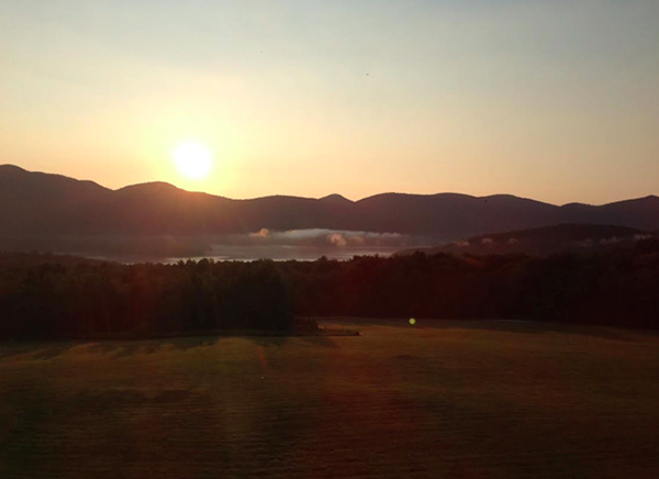 Green Mountain sunrise Vermont Mountain Top Inn