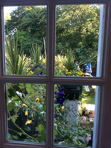 pretty pub window view England