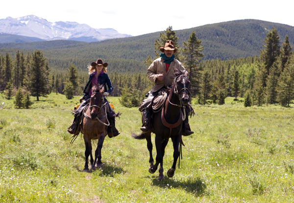 horse riding Canadian Rockies